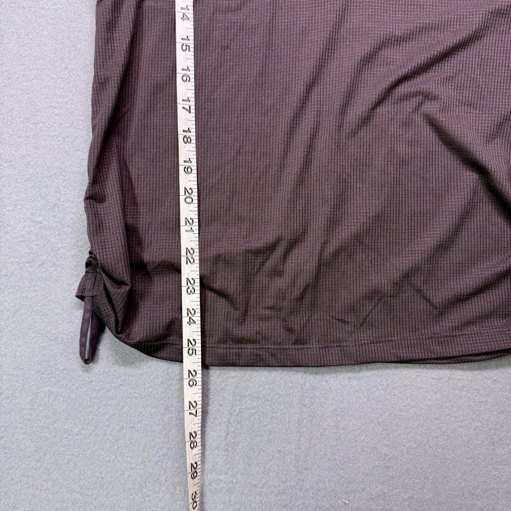 Fabletics Women's Gray Long Sleeve Hoodie Mesh Panel Drawstring Athleisure Top S - Picture 7 of 8